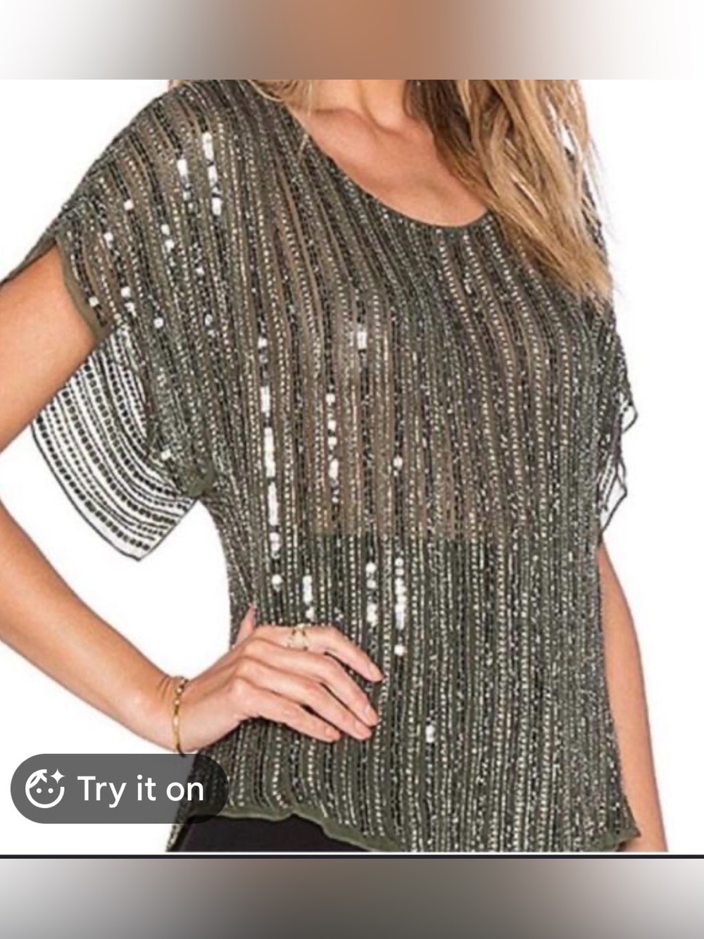 Parker sequin top size small